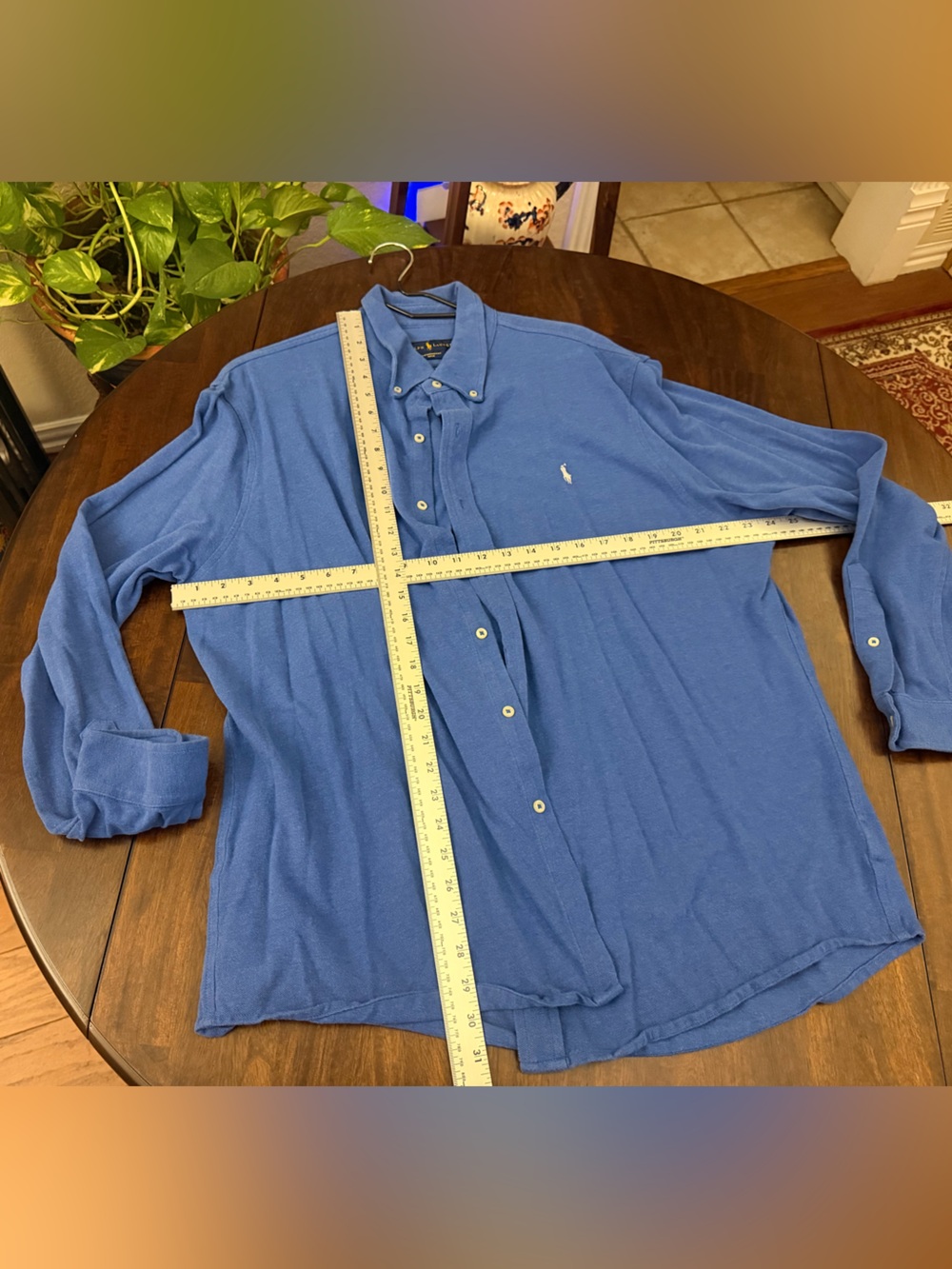Polo by Ralph Lauren Men’s Royal Blue Long-Sleeve Polo Shirt